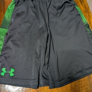 Under Armour Kids Black and Green Shorts